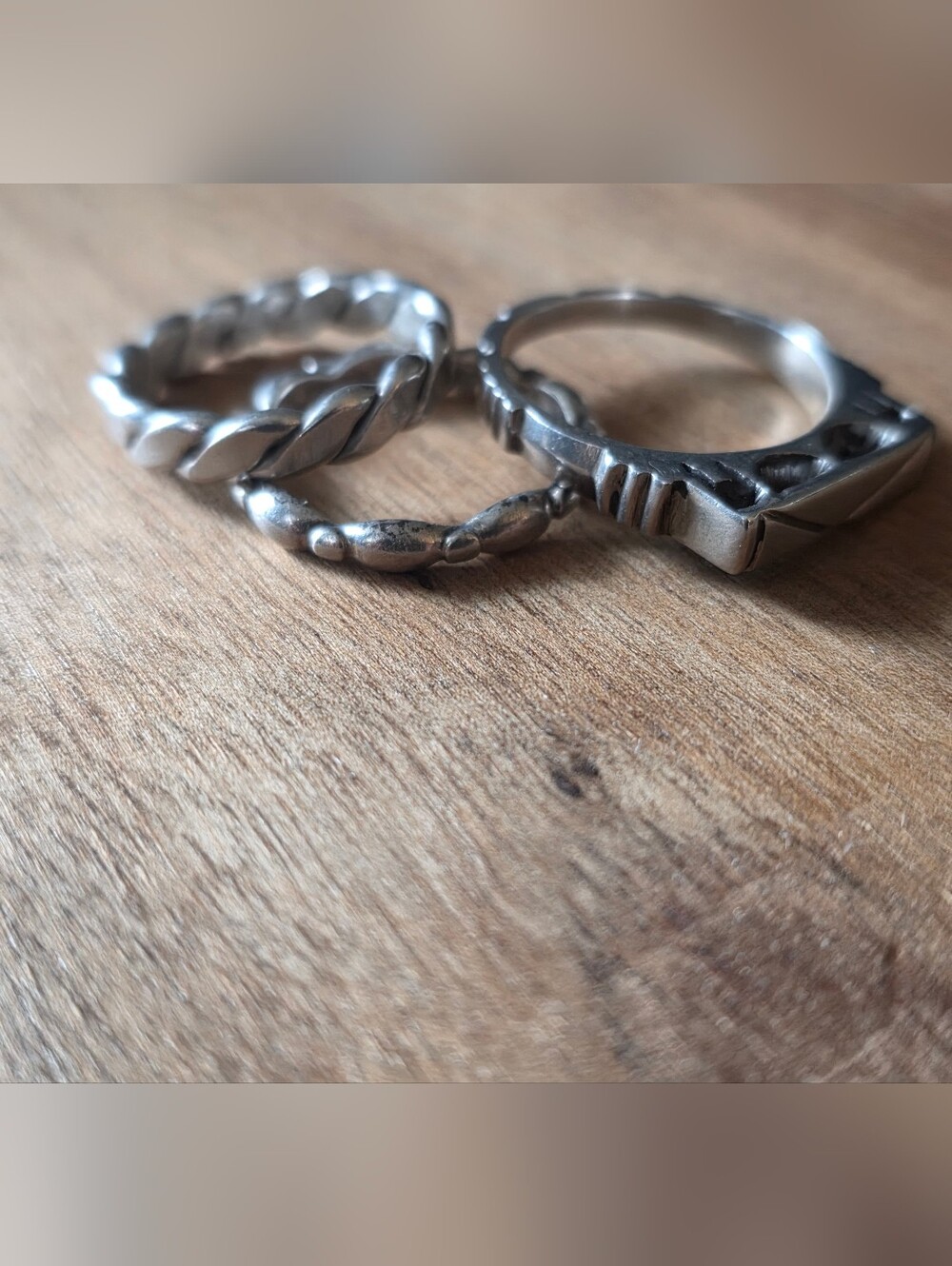 Sterling Silver Rings | Stackable | 3 Rings | Guc - Picture 2 of 7